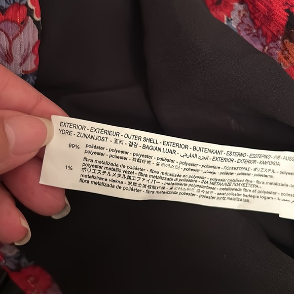 ZARA  Floral Printed Draped Dress size small - Picture 11 of 11